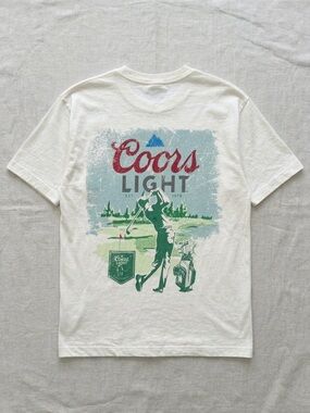 🌼2/30$ Coors Light White Short Sleeve Graphic Tee